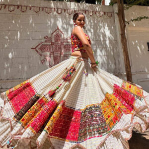 Classic Ethnic Lehenga Choli with Vibrant Printed Panels and Dupatta