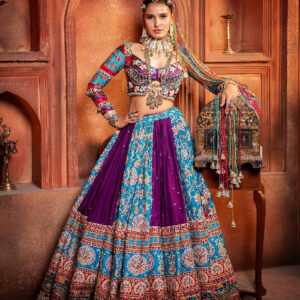 Classic Multicolor Embroidered Work Lehenga Choli