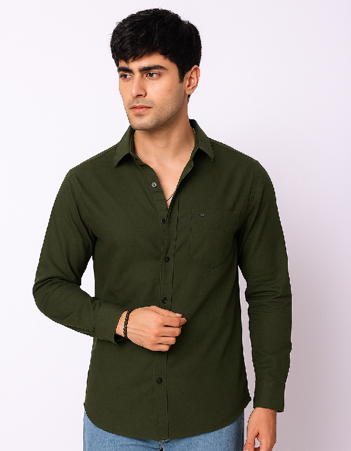 Dark Olive Green Shirt