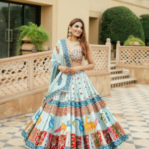 Designer Ethnic Lehenga Choli with Patchwork and Embellishments
