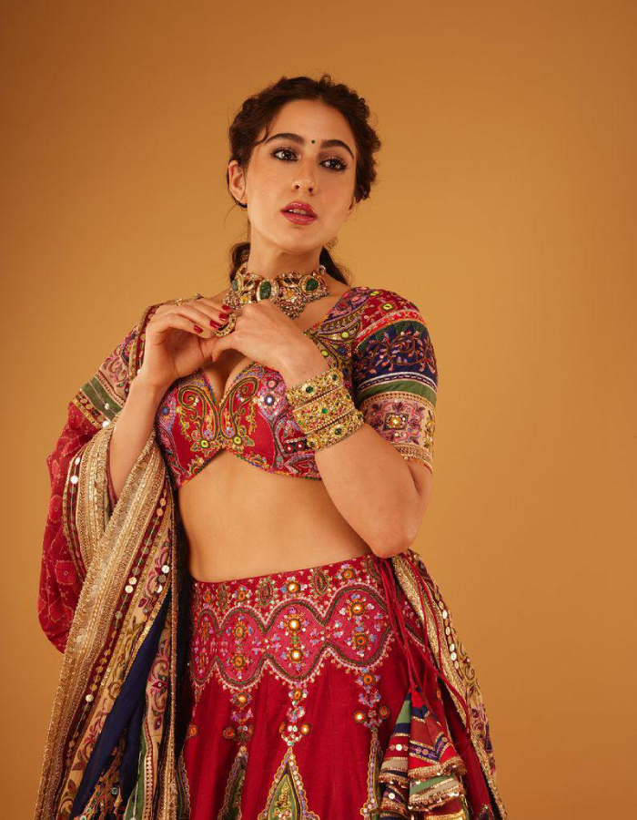 Designer Maroon Traditional Lahenga Choli with Ajrakh Print Dupatta