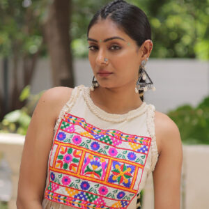 Kora Cotton with Multi Thread Embroidered Work