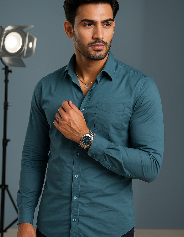 Teal Blue Shirt
